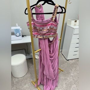 Ready to wear lehenga saree bridal Indian Pakistani bridal wear